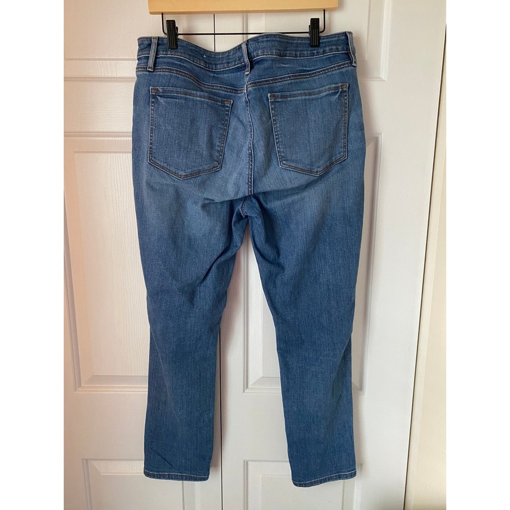Loft‎ Womens Curvy Skinny Crop Jeans Medium Wash 14/32 Casual Staple Classic - Picture 2 of 12